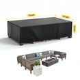 thumbnail image 3 of COSYUMI Funda para Muebles de Patio, Fundas para Muebles de Exterior con 4 Hebillas Ajustables, Fundas para Mesa y Sillas Exteriores Impermeables Resistentes a los Rayos UV, Funda Protectora 420D para Mesa Interior y Exterior, Juego de Sofás, 3 of 12