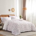 thumbnail image 2 of Nayoroom 3 Pieces Red Heart Print Duvet Cover Set All-Season Microfiber Queen Bedding Set with Zipper Closure Machine Washable, 2 of 4