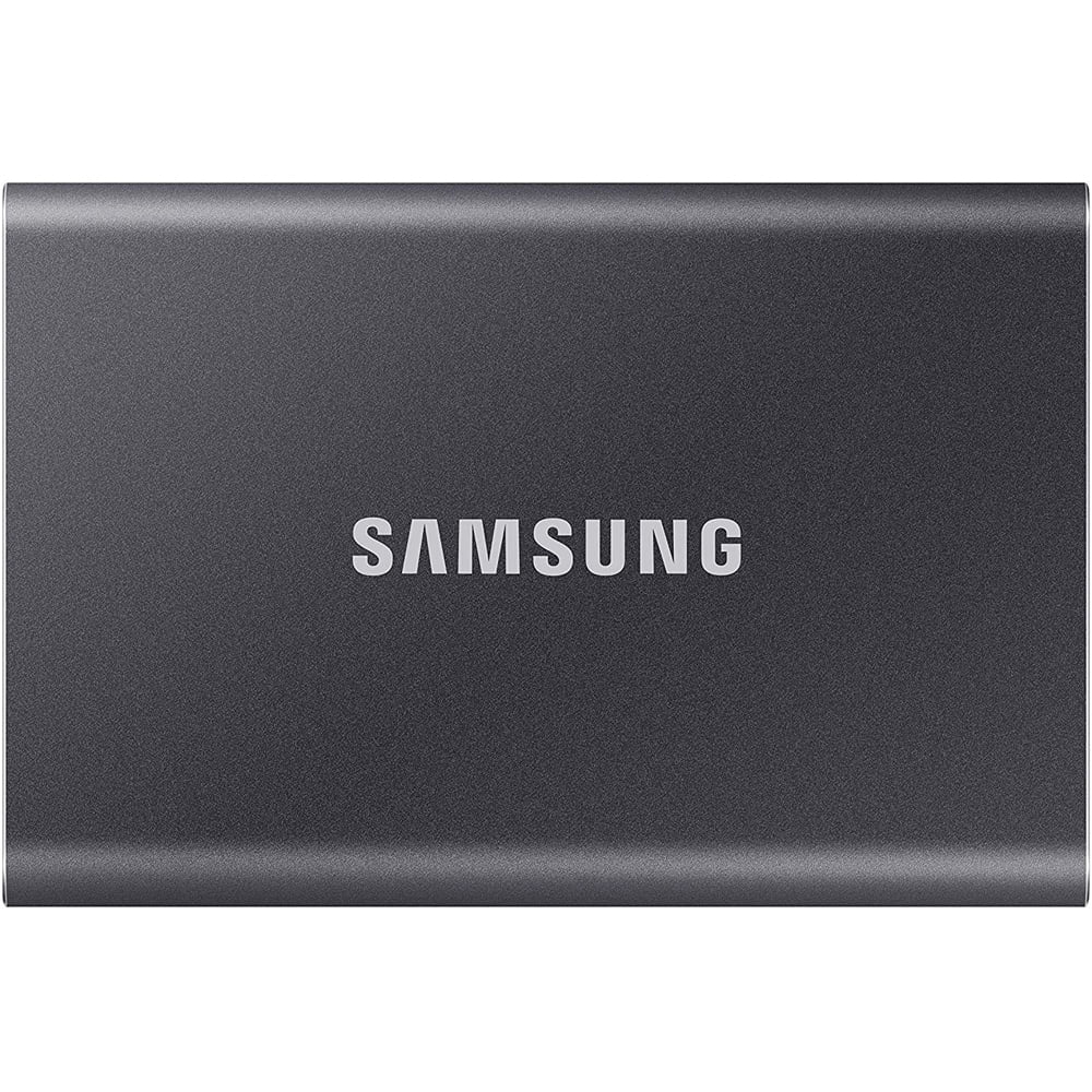 Samsung MU-PC2T0T/AM Portable SSD T7 USB 3.2 2TB Gray Bundle with Deco Gear Hard EVA Case with Zipper for Tablets and GPS 6 Inch and 1 YR CPS Enhanced Protection Pack