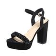 thumbnail image 2 of Zapatos de mujer Moda Color sólido Minimalista Sexy Diamante de imitación Cerrojo Clásico Tacón grueso Sandalias de tacón alto Wmkox8yii  hfjk3129, 2 of 9