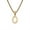 Gold 0, variant on HIJONES Women's Men's Stainless Steel Trendy Zirconia Number 0-9 Pendant Necklace with Twisted Chains Gold 9