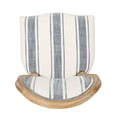 thumbnail image 6 of Noble House Karter French Fabric Dining Chairs, Set of 2, Dark Blue Stripes, 6 of 10