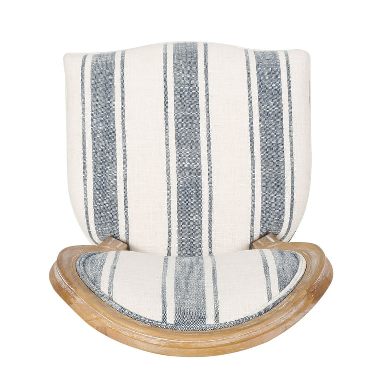 Blue striped dining chairs sale