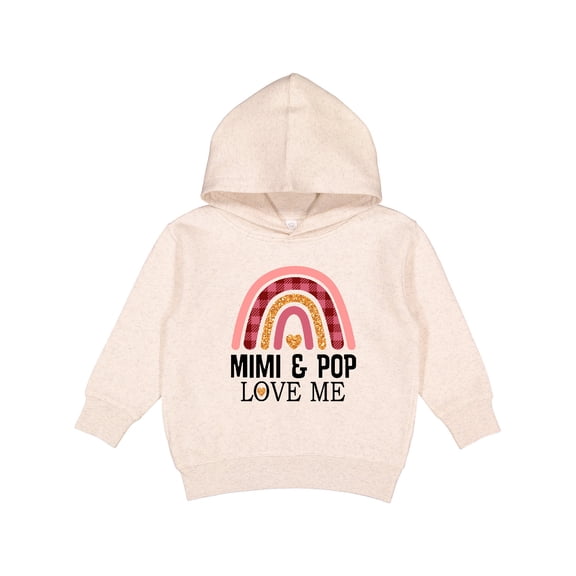 Inktastic Mimi and Pop Love Me Girls Granddaughter Rainbow Toddler Hoodie