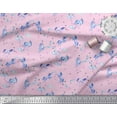 thumbnail image 2 of Soimoi Pink Viscose Chiffon Fabric Unicorn & Rainbow Nature Fabric Prints By Yard 42 Inch Wide, 2 of 3
