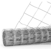 Fencer Wire 5 ft. x 100 ft. Galvanized Welded Wire Fence with 4" x 4" Square Opening, 16 Gauge Wire Mesh Fence Roll for Vegetables Garden Netting Chicken Coop Animal Enclosure