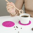 thumbnail image 6 of Bingfone Vintage Rose Red Glitter Leather Drinks Coasters With Set Of 6,Suitable For Home Kitchen,Coffee Cup Coasters Home Gift, 6 of 9