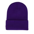 thumbnail image 1 of Minnieouse Gorros Beanie Gorros de punto Unisex Skullcap manga hilo multifuncional a prueba de viento accesorios para el cabello para deportes al aire libre Sombreros Morado oscuro Minnieouse AP010147-24, 1 of 5