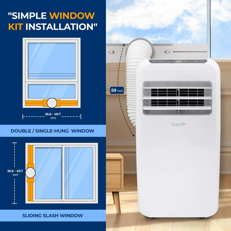 SereneLife SLPAC10 - 10,000 BTU Portable A/C with