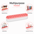 thumbnail image 4 of ABPETE Silicone Makeup Brush Holder Multipurpose Make up Brush Stand Holder Painting Pen Holder Sewing Craft Tool Holder Storage Box for Stash and Store (Pink), 4 of 7