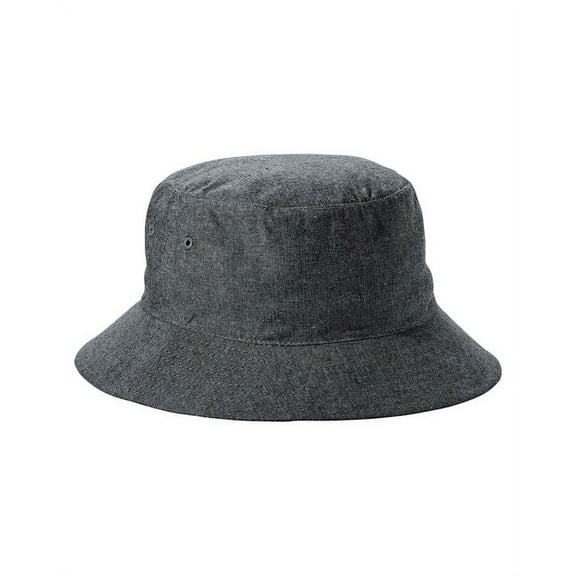 Big Accessories BA676 Crusher Bucket Hat-Black Denim