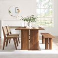 thumbnail image 2 of 72 Inch Dining Table, Walnut, Wood, Rectangular, Kitchen Cafe Bistro Hospitality Restaurant, Modern Contemporary HB35903, 2 of 6