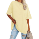 thumbnail image 1 of Camiseta Básica de Corta con Cuello en V en Amarillo M, 1 of 5