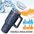 thumbnail image 5 of OBREWU Dog Bones Tumbler with Handle and Lid,Dog Bones 40oz Double Wall Vacuum Insulated Tumbler,Cups Gift for Women and Men, 5 of 7