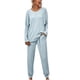 thumbnail image 3 of Pijama De Manga Larga, Con Cinturón, Suave Para La Piel, Informal, Elegante, Cuello Redondo Para Descansar En Casa Para Dormir ANGGREK Otros, 3 of 6