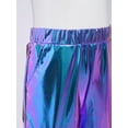 thumbnail image 5 of CHICTRY Shiny Holographic Cargo Pants Girls Boys Jazz Hip-Hop Street Dance Wear Trousers with Pockets Blue 10, 5 of 7