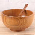 thumbnail image 3 of czcpp-1set Wooden Soup Spoon Wooden Bowl with Spoon Unbreakable Cereal Bowls Rice Soup Mixing Bowls for Salad Dressing Dip Sauce Nuts Candy Fruits Vegetable Bowl Serving（random style）, 3 of 4