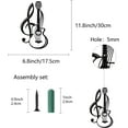 thumbnail image 3 of Metal Wall Art Decor Musical Instruments Black Wall Signs Guitar Iron Hanging Metal Ornament Sculpture for Balcony Garden Home Living Room Decoration Outdoor Indoor Gifts 11.8x6.8Inch, 3 of 9