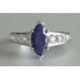 thumbnail image 2 of HeartsAndYou 2ct Natural Sapphire Diamond Engagement Ring Round Accents 14k SOLID White Gold, 2 of 9