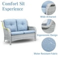 thumbnail image 3 of POCASSY 52.75" Wide Outdoor Wicker Patio Sofa with Cushions, 3 of 7