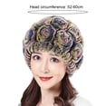 thumbnail image 6 of Eoperou Women Winter Hat with Integrated Scarf: Thick Warm Faux Rex Rabbit Fur Flower Decor Windproof Full Protection Outdoor Cap, 6 of 8