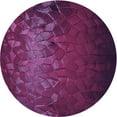 thumbnail image 1 of Ahgly Company Machine Washable Indoor Round Transitional Pink Plum Purple Area Rugs, 5' Round, 1 of 7