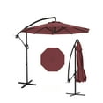 thumbnail image 1 of Parasol Déporté Suspendu de 10 Pi, Ombrage pour Terrasse Extérieure, Inclinaison Réglable, 8 Baleines, Protection UV, 1 of 6
