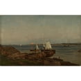 thumbnail image 2 of Amaldus Nielsen 14x11 Gold Ornate Wood Frame and Double Matted Museum Art Print Titled - Summer Night, Hvaler (1898), 2 of 4