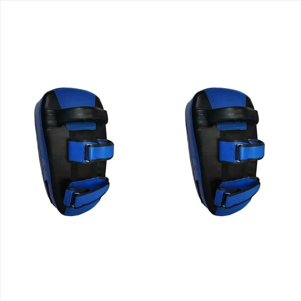 2X Escudo Pateando Almohadilla Tailandesa de Entrenamiento Kickboxing Muay Thai Escudo Practicando Almohadilla de Mano Ejercicio de Taekwondo Azul