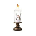thumbnail image 2 of BGZLEU Christmas Musical Flameless Candle Lights Vintage Snowglobe LED Glitter Lantern with Santa Claus Scene USB/Battery Operated Lighted Water Glittering for Christmas Decoration, 2 of 8