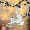 Darzheoy Hanging Reindeer Ornament Crystal Acrylic Holiday Reindeer