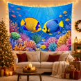 thumbnail image 3 of Tropical Fish in Vibrant Coral Reef with Sunbeams, Serene Illustration for Ocean Lovers, Underwater Scene Art, Housewarming Gift Tapestry Wall Hanging for Bedroom and Living Room, 3 of 7