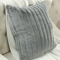 thumbnail image 4 of Home Soft Things Super Soft Decorative Pillow Covers, Set of 2, Silver Grey, 26" x 26", 4 of 7