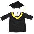 thumbnail image 1 of 1 Set Children Gown Graduation Celebration Kindergarten Kids Dressing Gown Hat(Suitable 110cm Height), 1 of 3