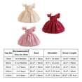 thumbnail image 3 of IBTOM CASTLE Baby Girl Birthday Dress Shiny Asymmetric Ruffle Tulle Tutu Dresses Princess Formal Flower Pageant Wedding Party Gown 1-2T Champagne, 3 of 7