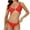 Red, variant on WREESH Womens Bikini Sets Solid Color Swimwear Two-Piece Slim Swimsuit Bikini Straped Swimsuits Beach Bathing Suit Red