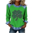 thumbnail image 2 of POTETI St Patricks Day Shirts Womens Long Sleeve Crew Neck T-shirts Tops, 2 of 5