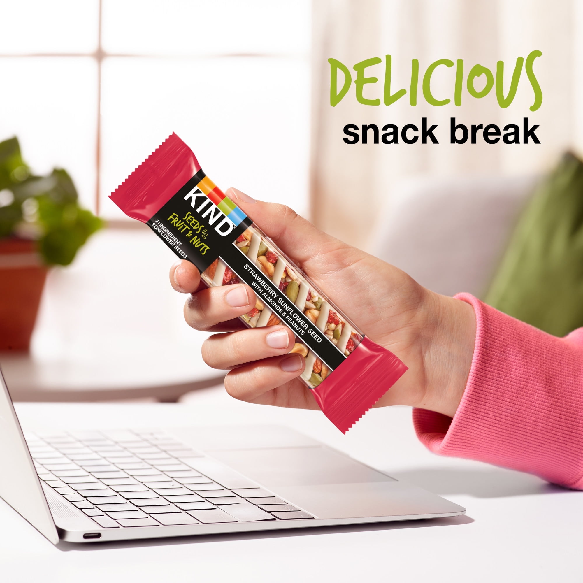 KIND Seeds Fruit & Nuts Snack Bar, Strawberry Sunflower Seed, Gluten Free Bars, 1.4 OZ, 6 Coun pack of 4
