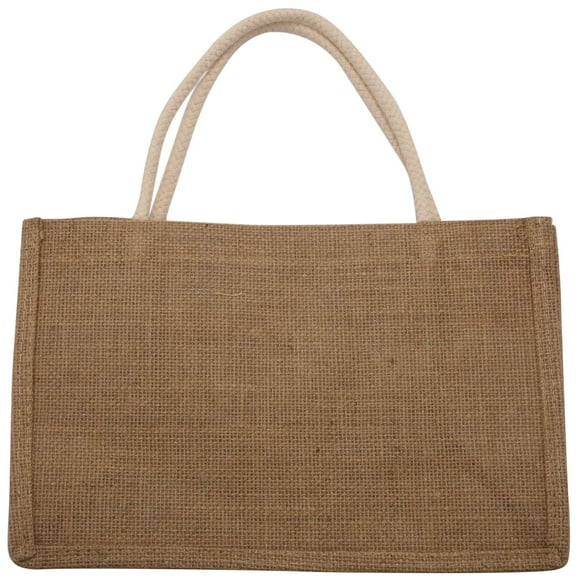Jute Burlap Tote Large Reusable Grocery Bags with Handles Women Shopping Bag DIY Eco-Friendly Shopping Bag, L