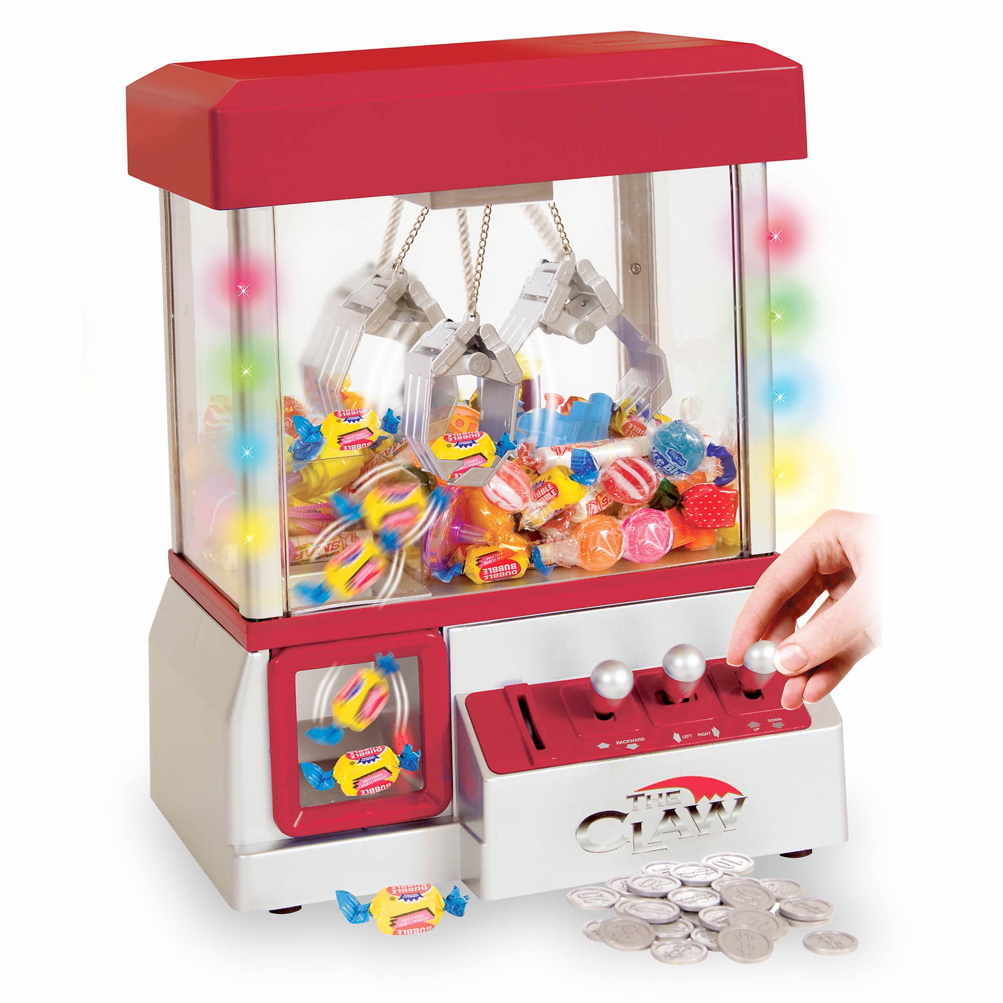 electronic claw toy grabber machine with led lights
