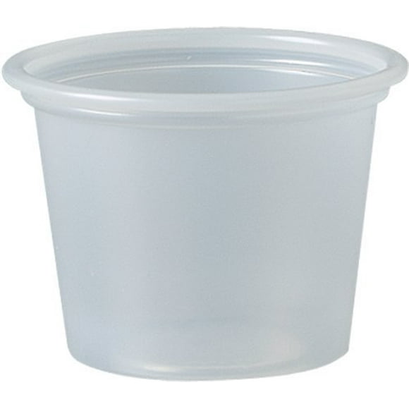 DART P100N 1 Oz Plastic Souffle Portion Cup, Translucent, 250/Pack