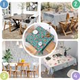 thumbnail image 4 of Pioneer Flower Floral Print Pattern Square Tablecloth, Waterproof Wipeable Spillproof Washable Table Cover for Home Kitchen Party and Daily Decor 60"x60", 4 of 6
