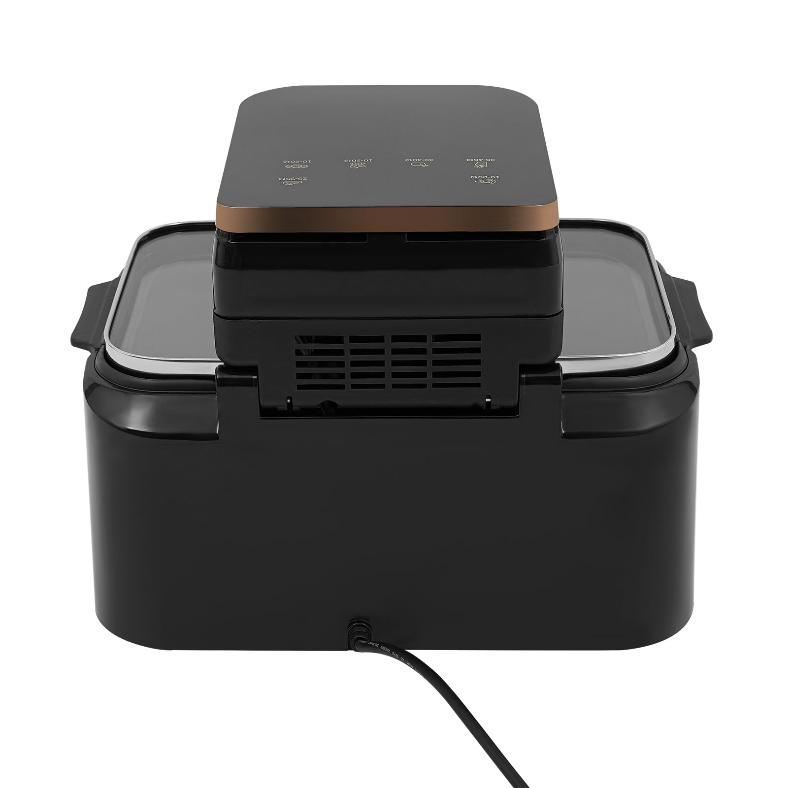 12L Multifunctional Air Fryer, 1700w Electric Air Fryer, Household Viewable Glass Air Fryer with 360° Hot Air Circulation, 176-410℉(Black)