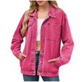 thumbnail image 4 of Birdeem Vestes pour Femmes Mode Féminine Col à Revers Manches Plus Fines Veste en Denim, 4 of 9