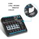 thumbnail image 2 of Consola de mezclado Irfora Consola de mezcla USB compacta de 6 canales El mezclador de audio digital admite la conexión BT para la red de grabación de estudio Transmisión en vivo DJ Karaoke Irfora Consola de mezclado, 2 of 7