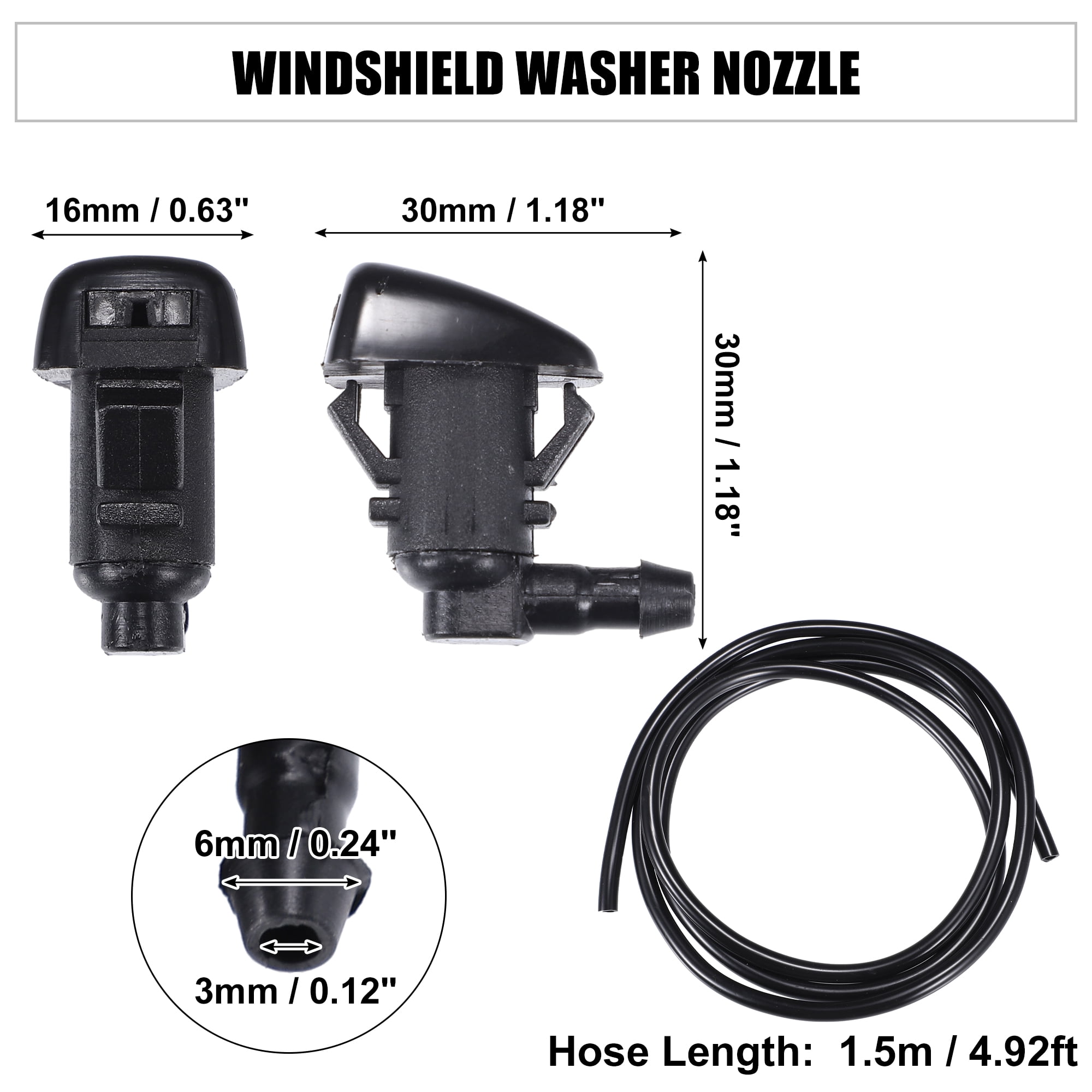 Unique Bargains 1 Set Windshield Washer Water Nozzle for Chevrolet