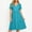 *Sky Blue, variant on ClodeEU Women's V Neck Short Sleeve Linen Blend Midi Dress,Casual Tunic Flowy Dress Army Green,Women's Plus L