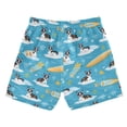 thumbnail image 2 of Beach Surfing Dog Swim Trunks Quick Dry Beach Pool Board Shorts Lightweight Stylish Print Sizes 2T to XL, 2 of 8