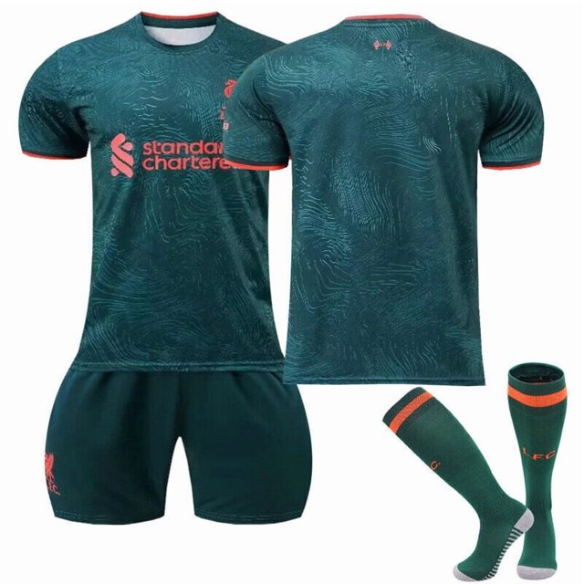 New Boys Kids Football Kit Short Shirt Sock Set Football liverpool 3rd kit blank