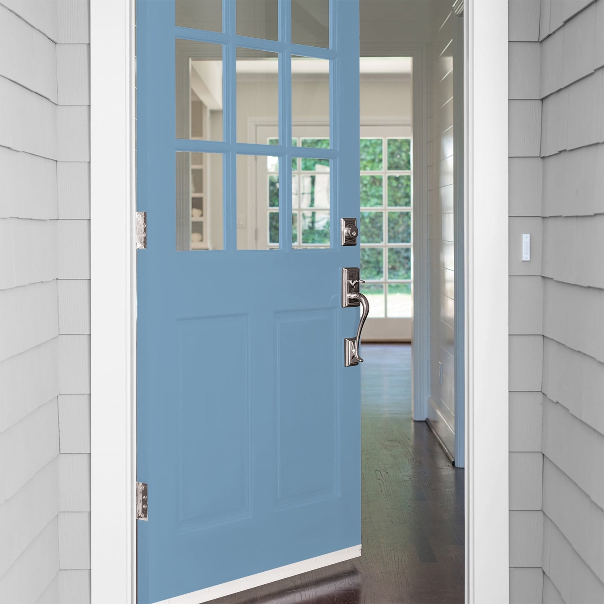 Glidden Fundamentals Walden Pond / Blue, Satin Exterior Paint, 1 Quart